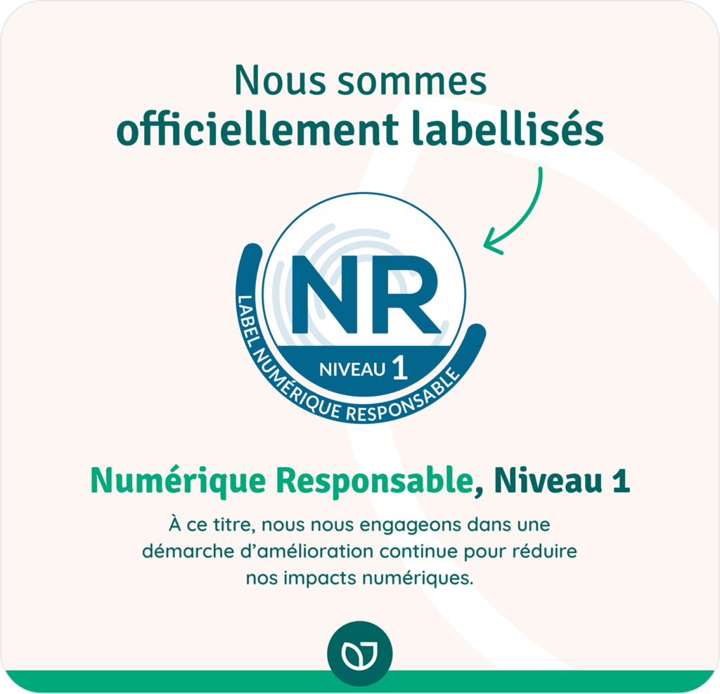 Webmecanik certified Responsible Digital Level 1 by the LUCIE agency